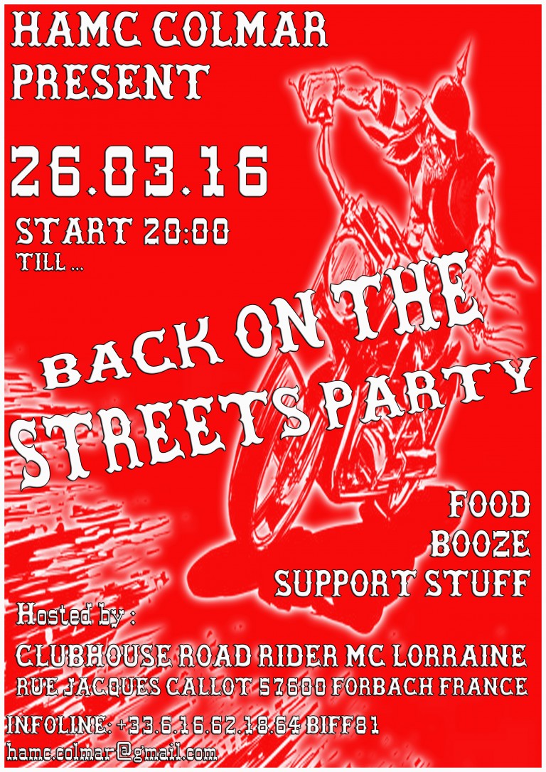 Back On The Streets Party 2016
